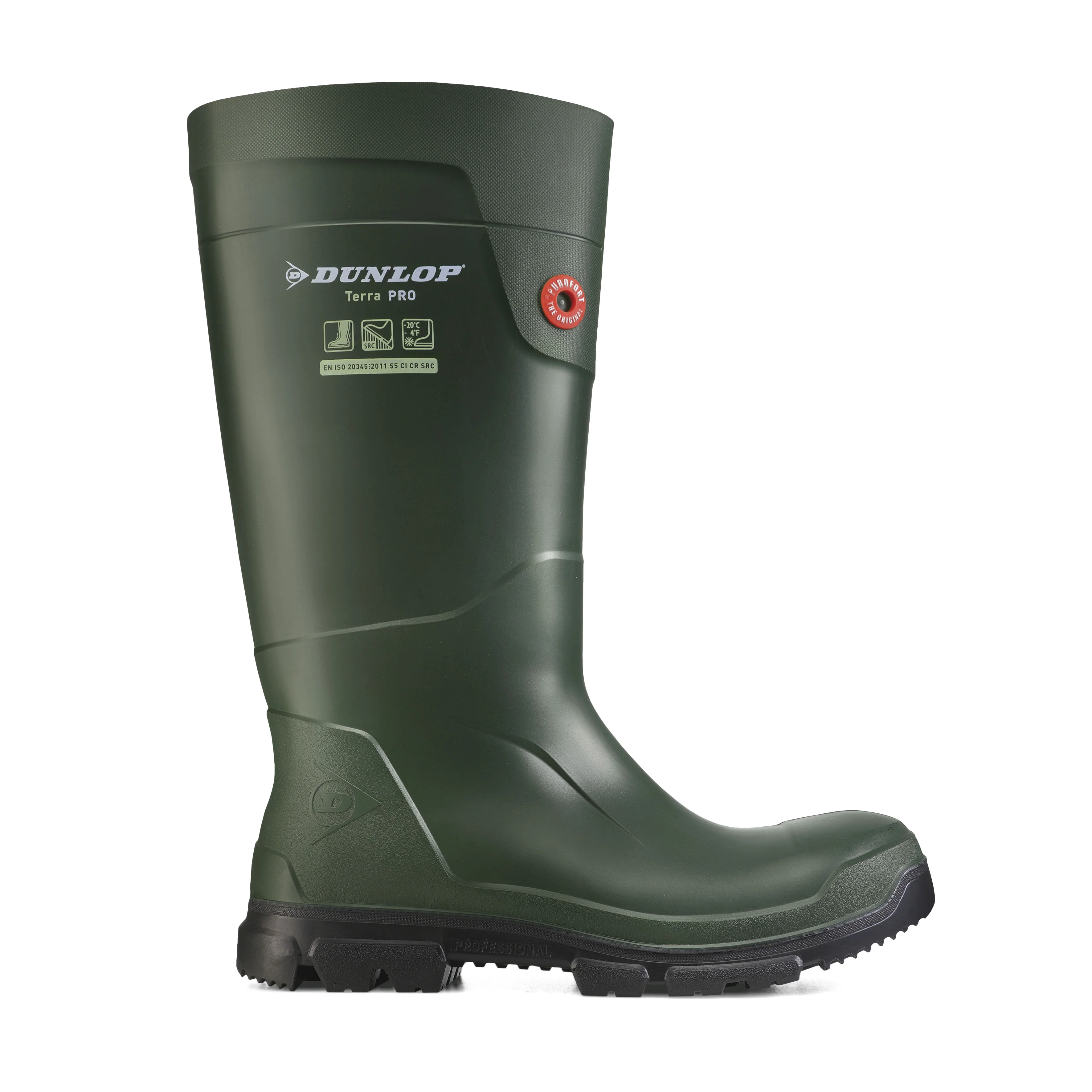 Purofort TerraPro Soft Toe, Green | 15" Waterproof PU Boots - Image 3